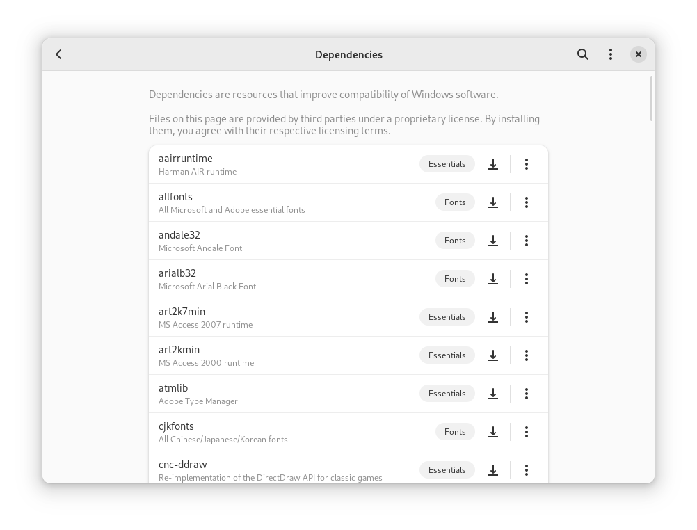 Bottles Dependencies Manager